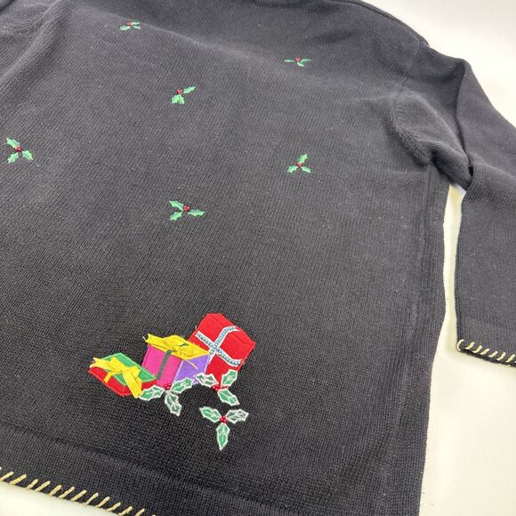 The Quacker Factory Christmas Sweater Cardigan Ornaments Presents Candles 1X - Picture 15 of 15